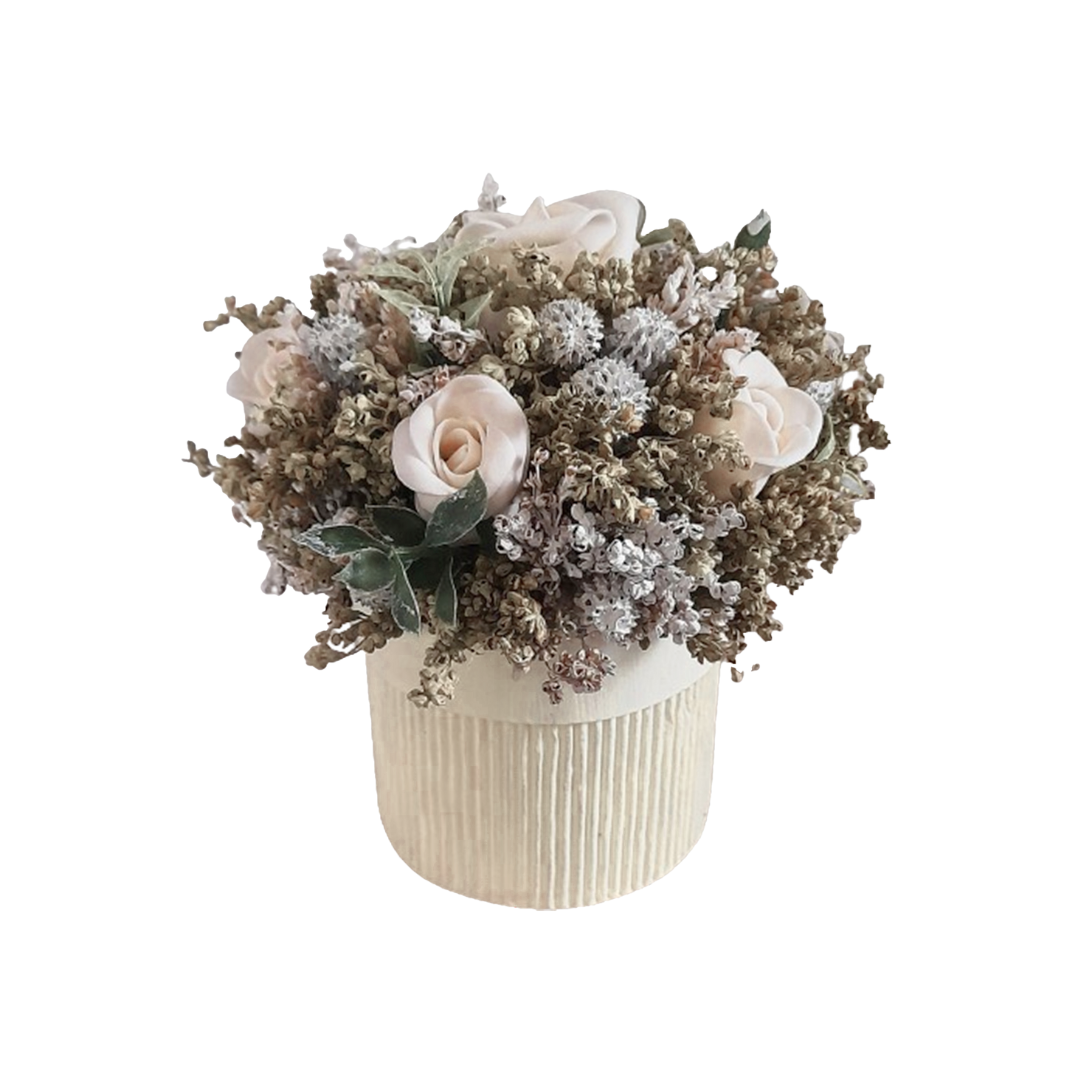 Vaso Redondo Rosas Branco