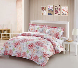 Capa Edredom 3PCS Estampada Flora CD
