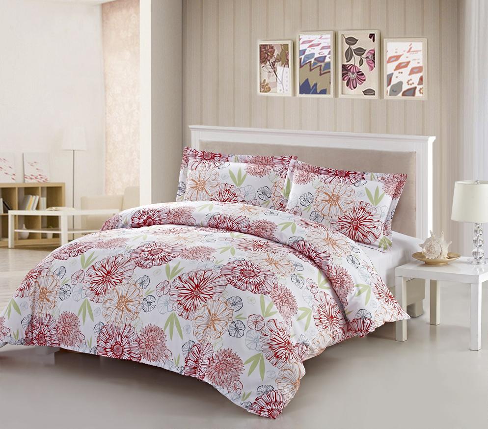 Capa Edredom 3PCS Estampada Flora CD