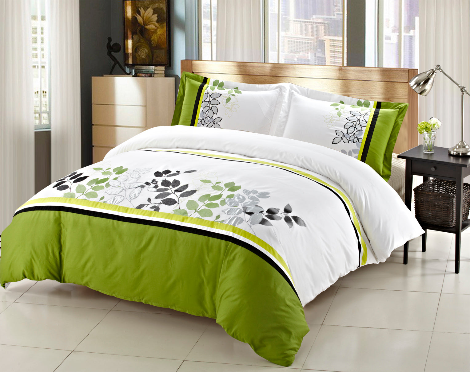 Capa Edredom 3PCS Bordada Ophelia PL