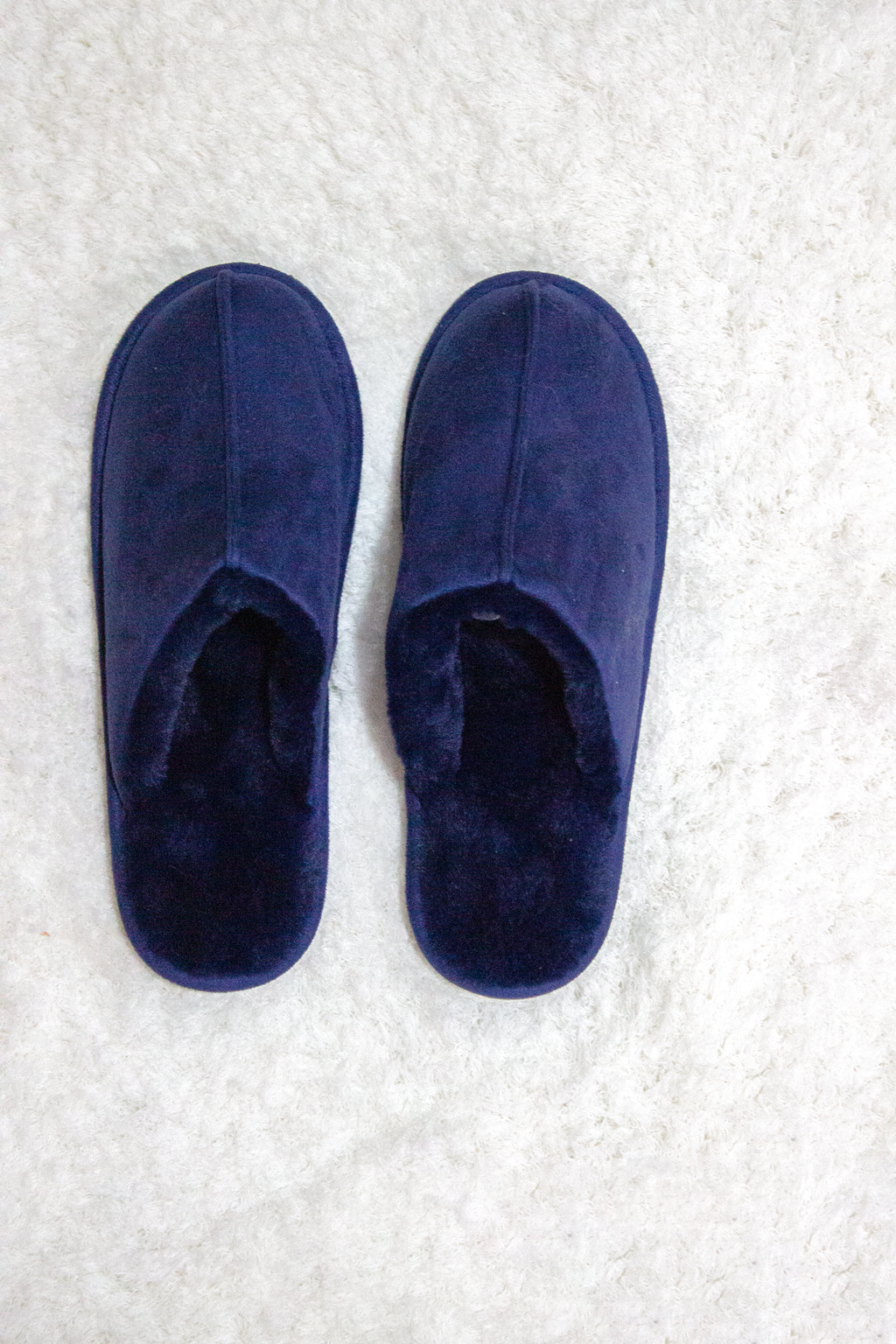 Chinelos de quarto com pelo azul Homem