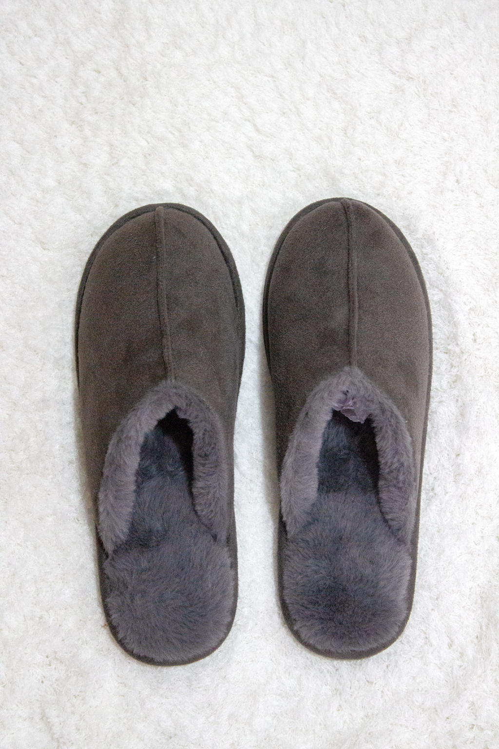 Chinelos de quarto com pelo cinzento Homem