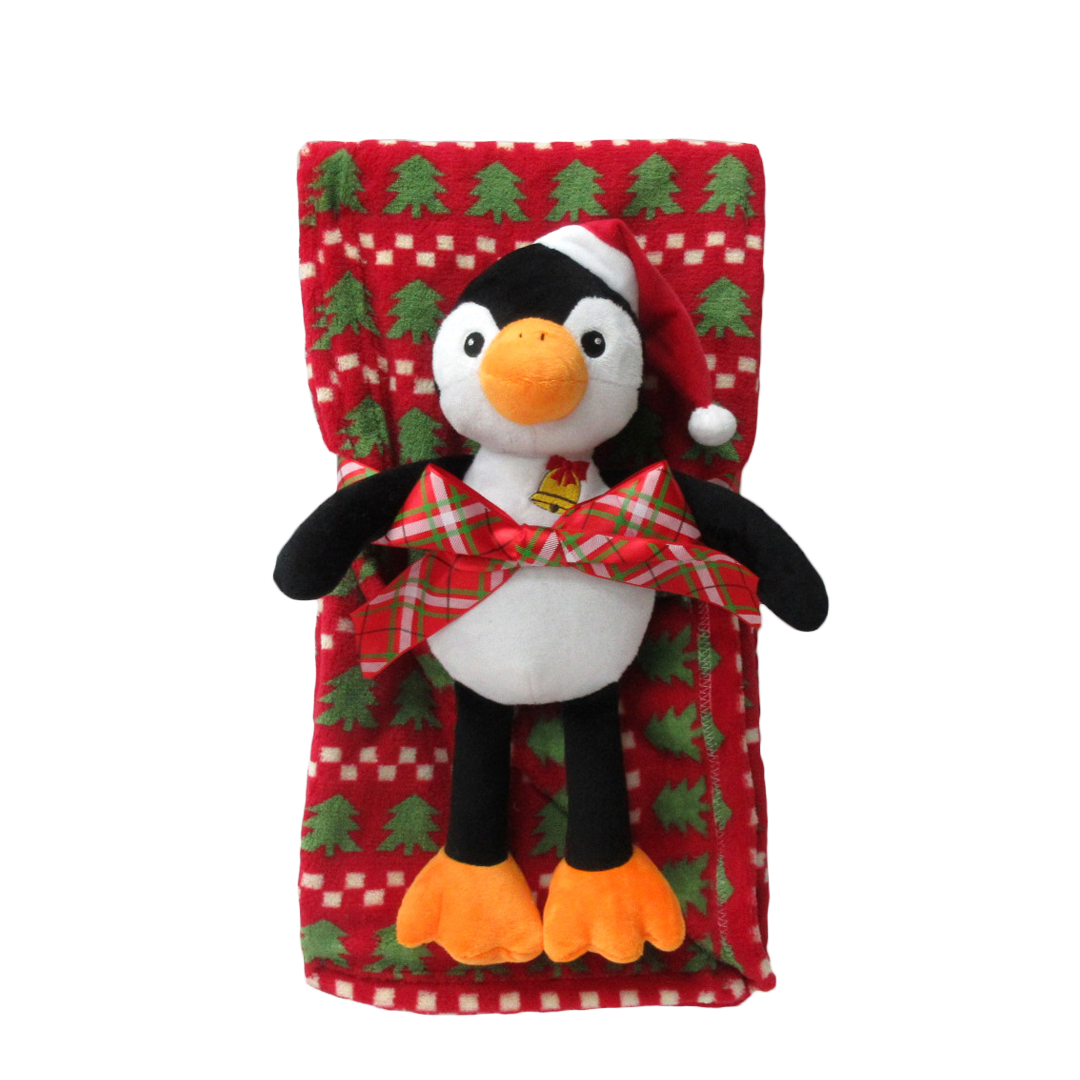 Manta e Peluche Pinguim Frosty