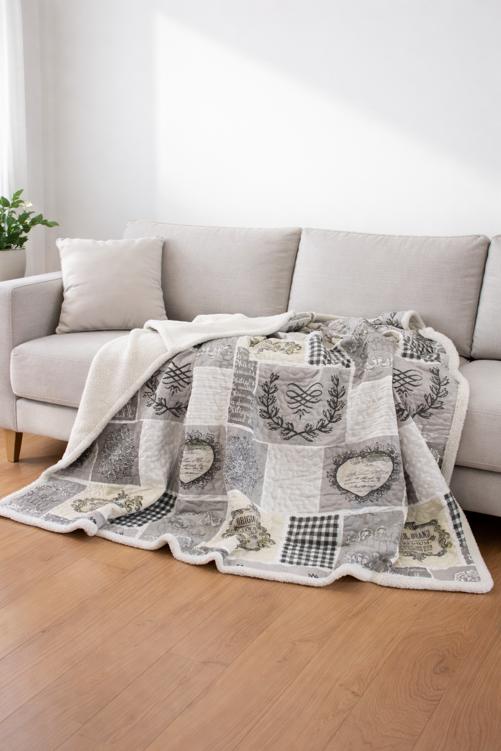 Manta Lauren com Sherpa