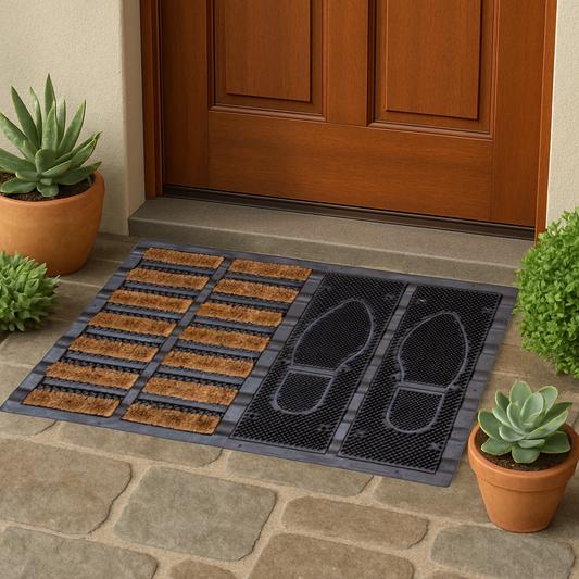 Tapete de entrada Coir Brush